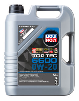НС-синтетическое моторное масло LIQUI MOLY Top Tec 6600 0W-20 SN Plus + RC C5 GF-5