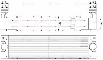 Онв (радиатор интеркулера) для комбайнов Гомсельмаш КЗС-1218 . ЯМЗ-238, Д-262 LUZAR LRIC 3109