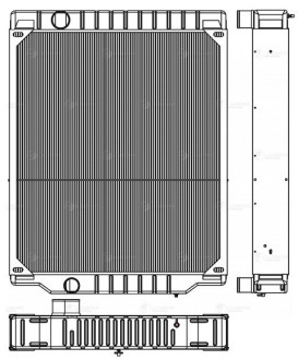 Радиатор охлаждения для тракторов New Holland TJ375,425,450,500/Case STX375,425,440,450 c дв. Cummins QSX15 LUZAR LRc 3135