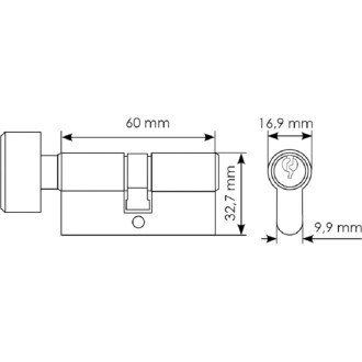 Ключевой цилиндр MORELLI 60CK BN