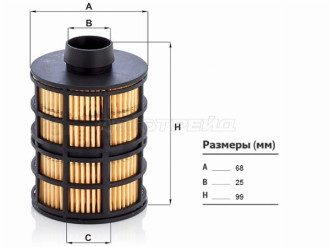 Топливный фильтр CHEVROLET, CITROEN, FIAT SUZUKI, PEUGEOT,Opel MANN-FILTER PU723X