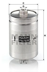 Топливный фильтр Audi 80/A4/A6/A8 97-05/VW Passat 3.7/4.2/6.0 96-05 MANN-FILTER WK725