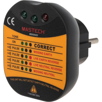 Тестер электросети для евро-розеток Mastech MS6860D