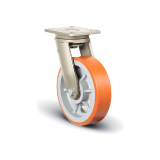 Полиуретановое сверхмощное поворотное колесо MFK-TORG EV01-VBP-300