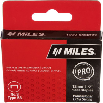 Скобы MILES тип 53 N3-12 мм