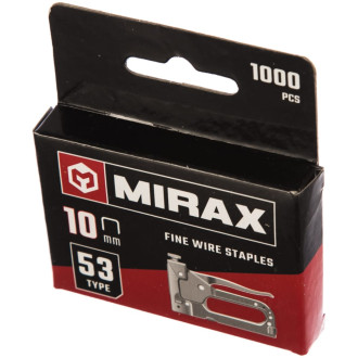 Тонкие скобы для степлера MIRAX тип 53 10 мм (1000 шт.)
