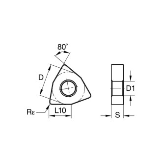 Токарная пластина NORGAU WNMG080408-MD NRG10P