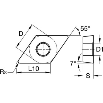 Токарная пластина NORGAU DCMT070204-UF NRG10P