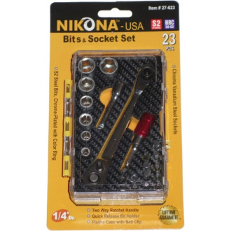 Мини набор цветных бит и головок NIKONA 27-623