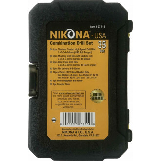 Набор комбинированных сверл и бит NIKONA 27-715