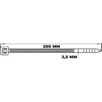 Стяжка Nylon Max 4603777989064 TY-3X200Bk
