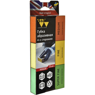 Набор абразивных губок Sia Abrasives siasponge 4s