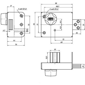 Накладной замок Siblock ЗНС-10-6