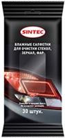 Влажные салфетки для стекол, зеркал, фар Sintec 318965