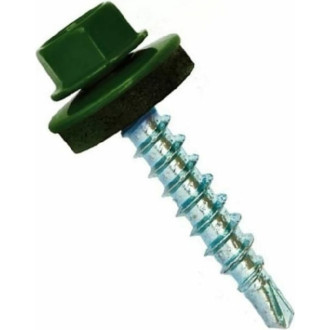 Кровельный оцинкованный саморез STARFIX 5,5x19 мм, RAL 6002, 100 шт.