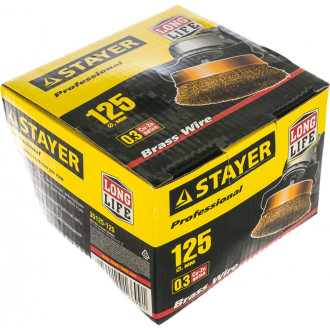 Чашечная щетка для ушм STAYER 35125-125