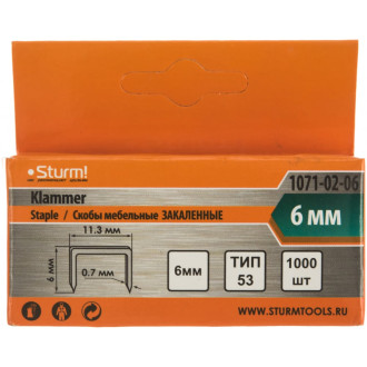 Скобы для степлера Sturm 1071-02-06
