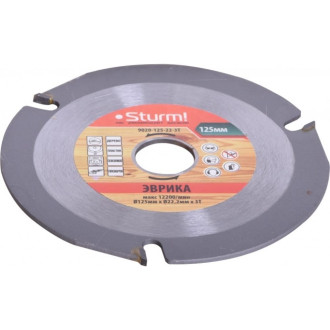 Пильный диск по дереву, пластику, гипсокартону Sturm 9020-125-22-3T