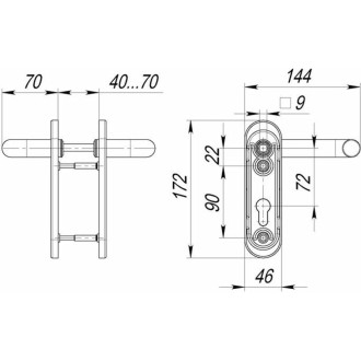 Противопожарная ручка PALIDORE BR-0433