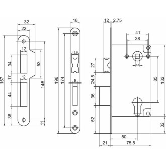 Корпус замка Palladium 285 PB