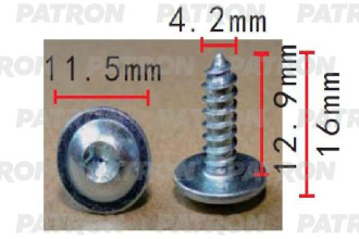 Металлический шуруп Audi,Seat,Skoda,Volkswagen PATRON P37-1527