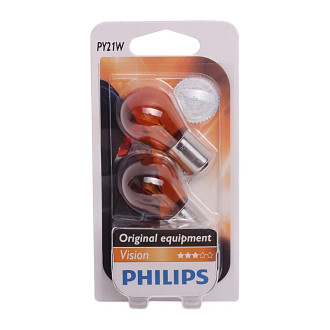 Автолампа PHILIPS PY21W BAU15s YELLOW 12V /1/10