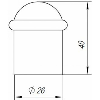 Дверной упор Punto DS PF-40 CP-8