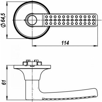 Дверная ручка Punto 6026 AB-P