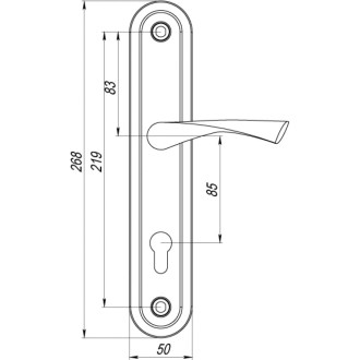 Ручка на планке Punto P90 8504 CRONA AB