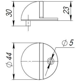 Напольный упор дверной Punto DFIX/F50 DS PF-50 SN-3
