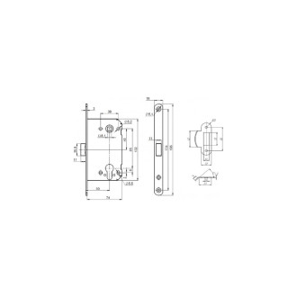 Корпус замка Punto PL85-50 SSC
