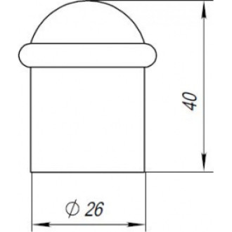 Дверной упор Punto DS PF-40 BL-24