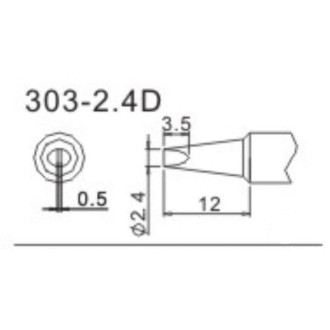 Паяльная насадка QUICK 303-2,4D