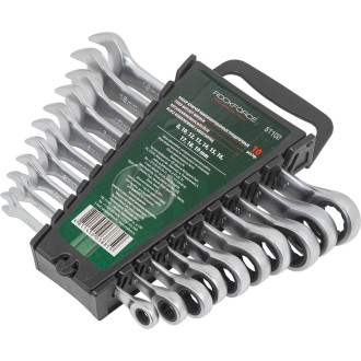 Набор ключей комбинированных трещоточных Rockforce RF-51102(52411)