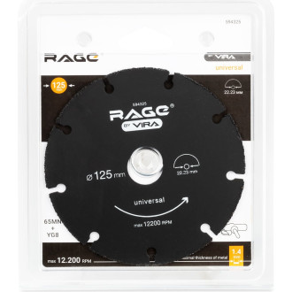 Универсальный отрезной диск для УШМ RAGE RAGE