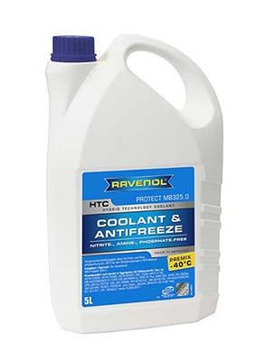 Антифриз RAVENOL HTC Hybrid Techn.Coolant Premix -40C готовый к применению, синий, 5 л