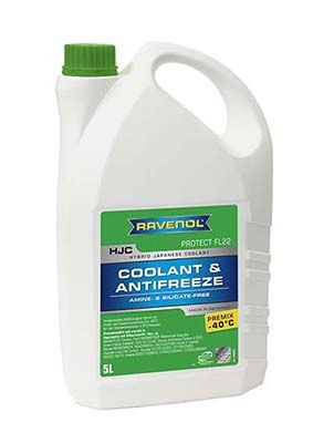 Антифриз RAVENOL HJC Hybrid Japanese Coolant Premix -40C, зеленый, 5 л