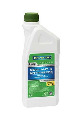Антифриз RAVENOL HJC Hybrid Japanese Coolant Premix -40C готовый к применению, зеленый, 1.5 л