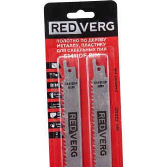 Полотно для сабельной пилы S1411DF BIM, по дереву, металлу, пластику REDVERG 820821