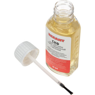 Флюс для пайки REXANT СКФ (спирто-канифольный), 30 мл, с кисточкой, флакон