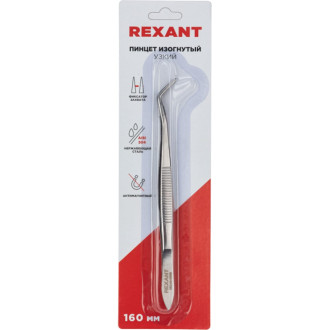 Узкий изогнутый пинцет REXANT 12-0358