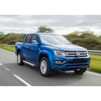 Пороги на автомобиль для Volkswagen Amarok I рестайлинг 2016-2019 г.в. Rival Bmw-Style