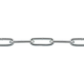 Сварная длиннозвенная оцинкованная цепь Rizzel DIN 763 LLC 8
