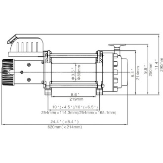 Индустриальная электрическая лебедка Runva EWN17500U24V