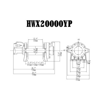 Гидравлическая лебедка Runva HWX20000YP