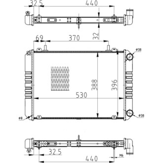 Паяный радиатор охлаждения для а/м Газель Бизнес 33027 WONDERFUL 33027-1301010-10П дв. УМЗ ТМ