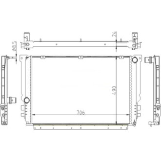 Радиатор охлаждения для а/м Газель Некст дв. EVOtech WONDERFUL А21R23.1301010-20 ТМ