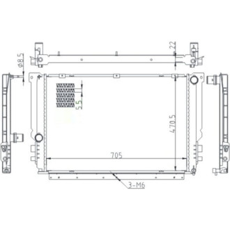 Паяный радиатор охлаждения для а/м Газель Некст дв. EVOtech WONDERFUL А21R23.1301010-20 ТМ