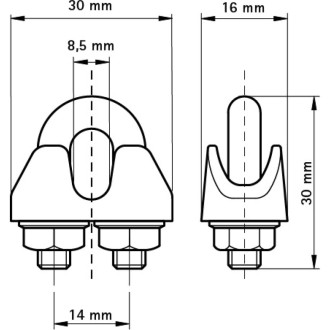 Зажим для троса Walraven BISMAT
