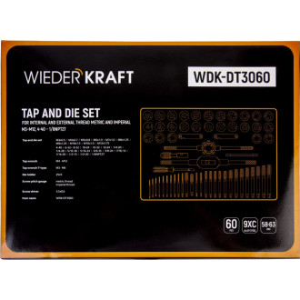 Набор метчиков и плашек WIEDERKRAFT М3-12 и 4-40 - 1/8NPT27